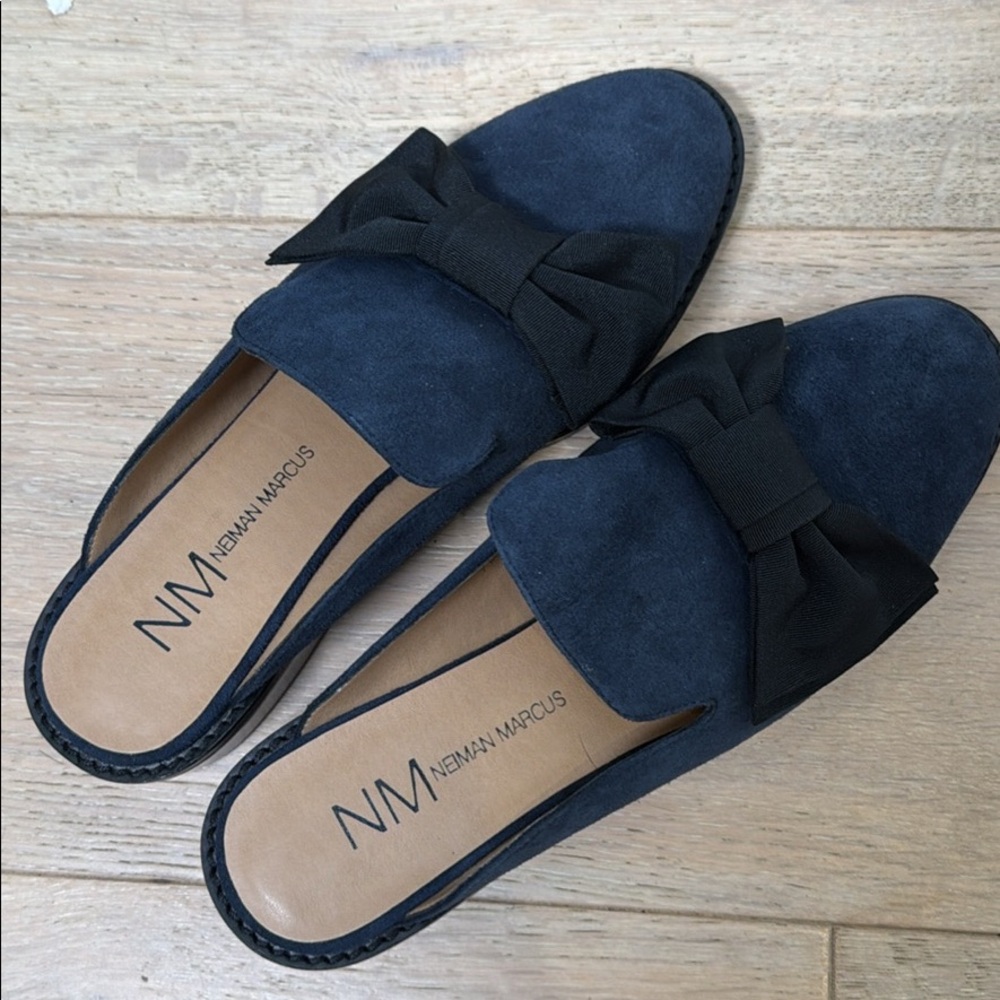 Neiman Marcus Suede Slides